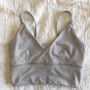 Light Heather Grey Lululemon Longline Sports Bra
